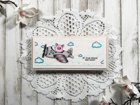Flying Pig Inspirational Slimline Card