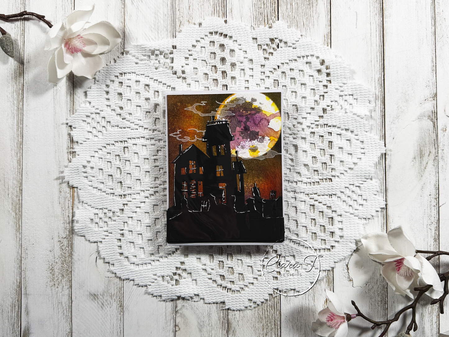 Spooky House Halloween Card