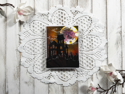 Spooky House Halloween Card