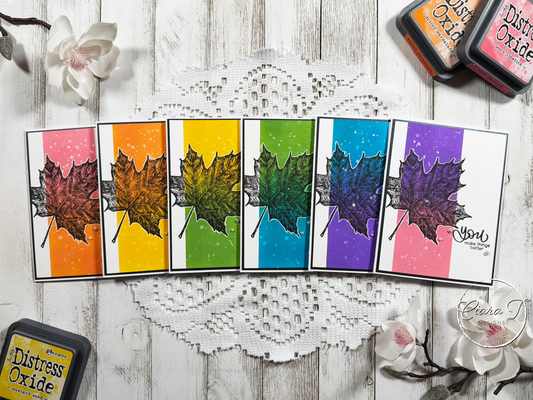 Ink-Blended Maple Leaf Friendship Card *Bundle*