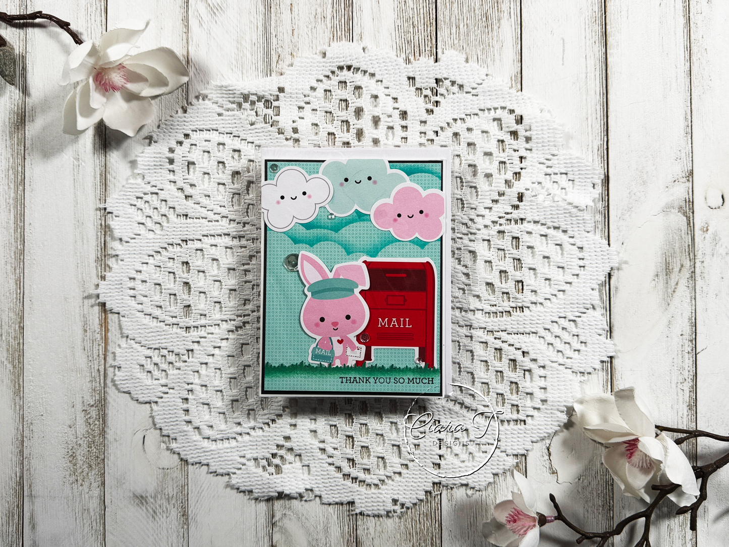Pattern Paper Mail Thank You Card