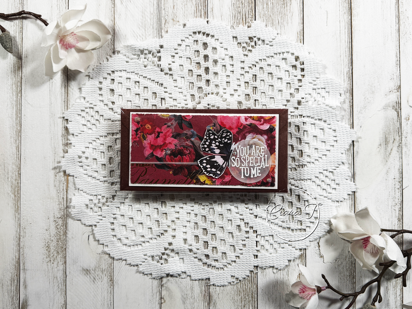 Pattern Paper Inspirational Mini Slimline Card