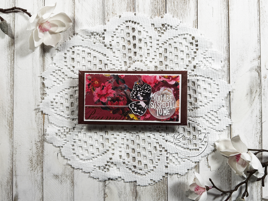 Pattern Paper Inspirational Mini Slimline Card