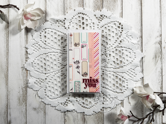 Pattern Paper Miss You Friendship Mini Slimline Card