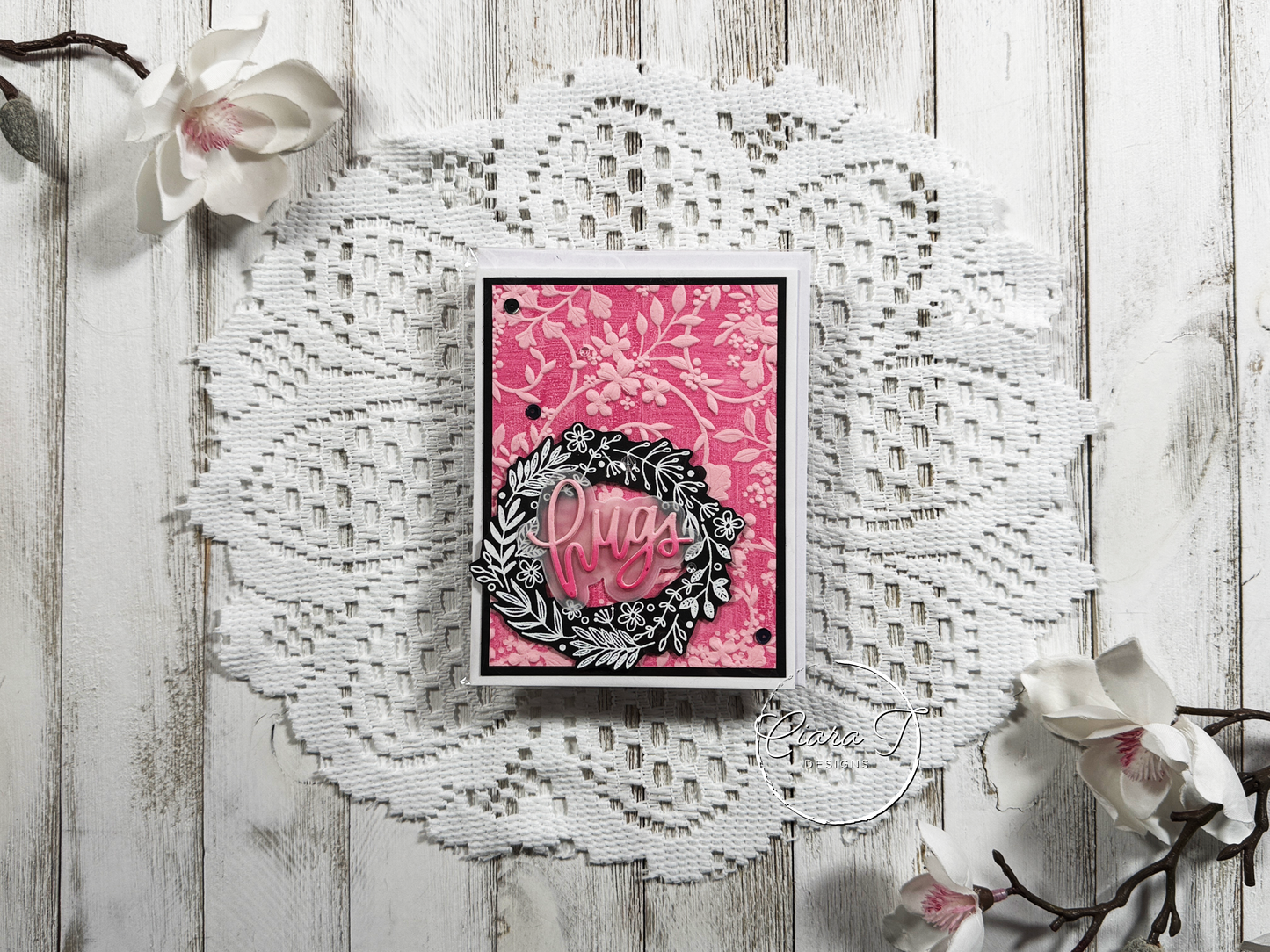 Pink & Black Hugs Miscellaneous Card