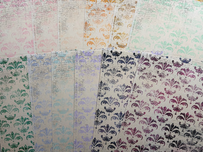 Digital Distress Damask Pattern Paper Pack