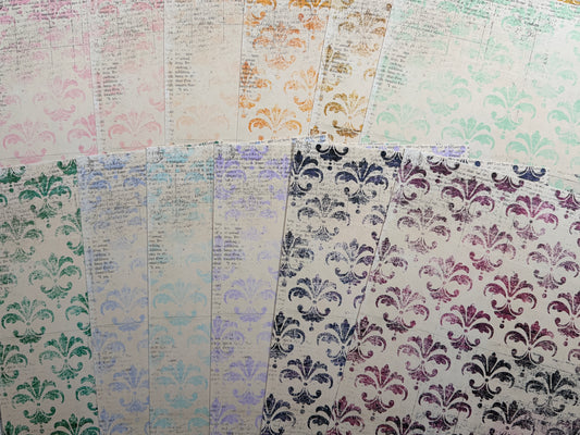 Digital Distress Damask Pattern Paper Pack