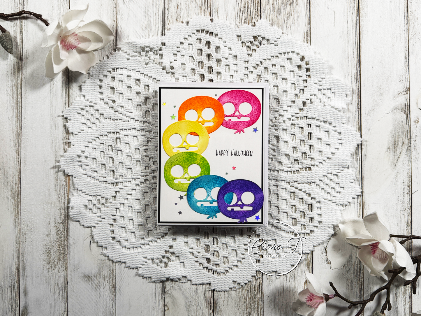 Rainbow Pumpkin Halloween Card