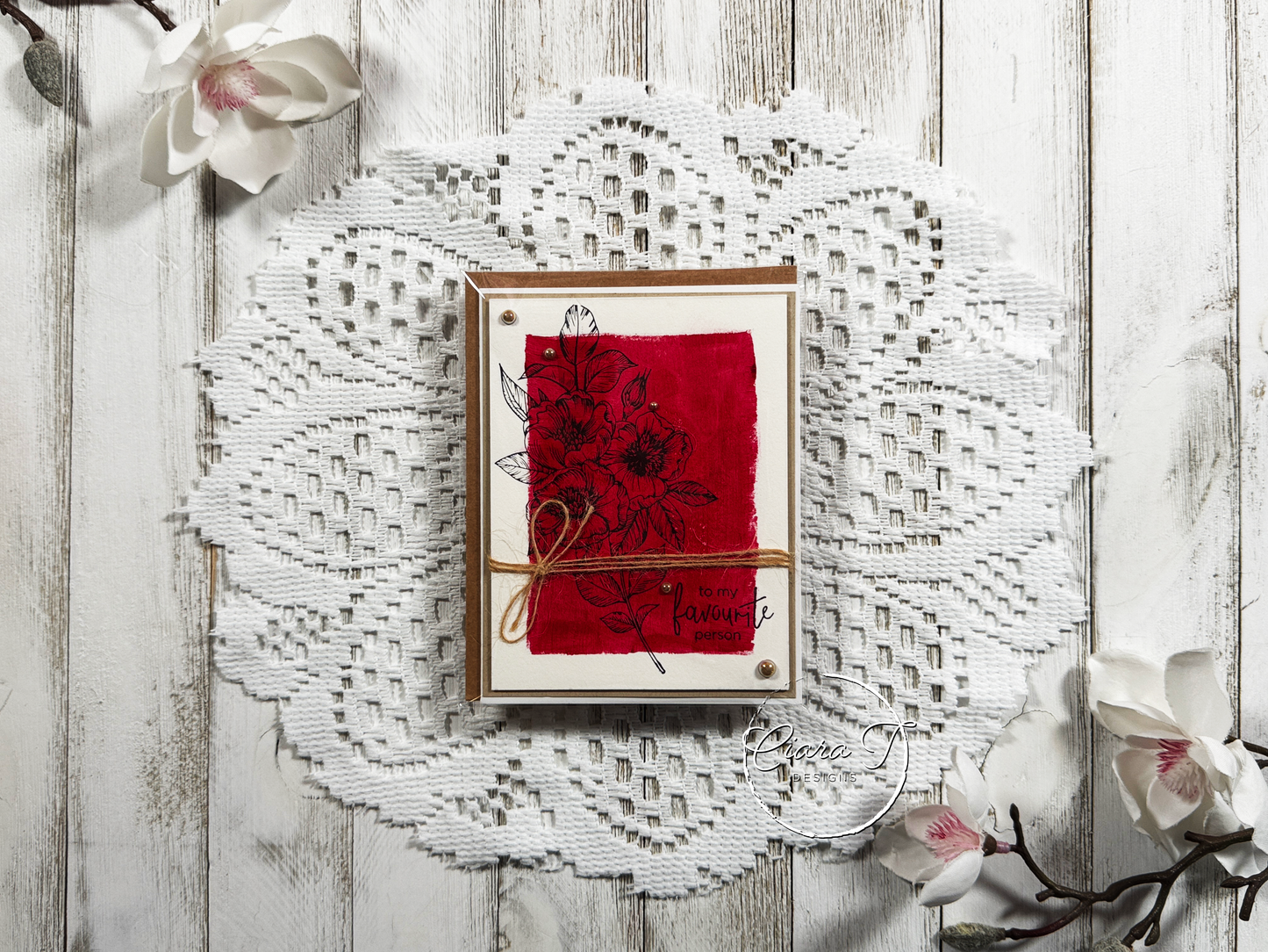Red Pressed Miscellaneous Card