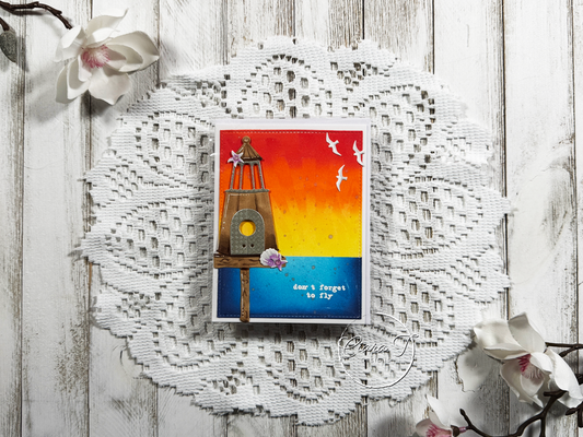 Seascape & Bird House Inspirational Card