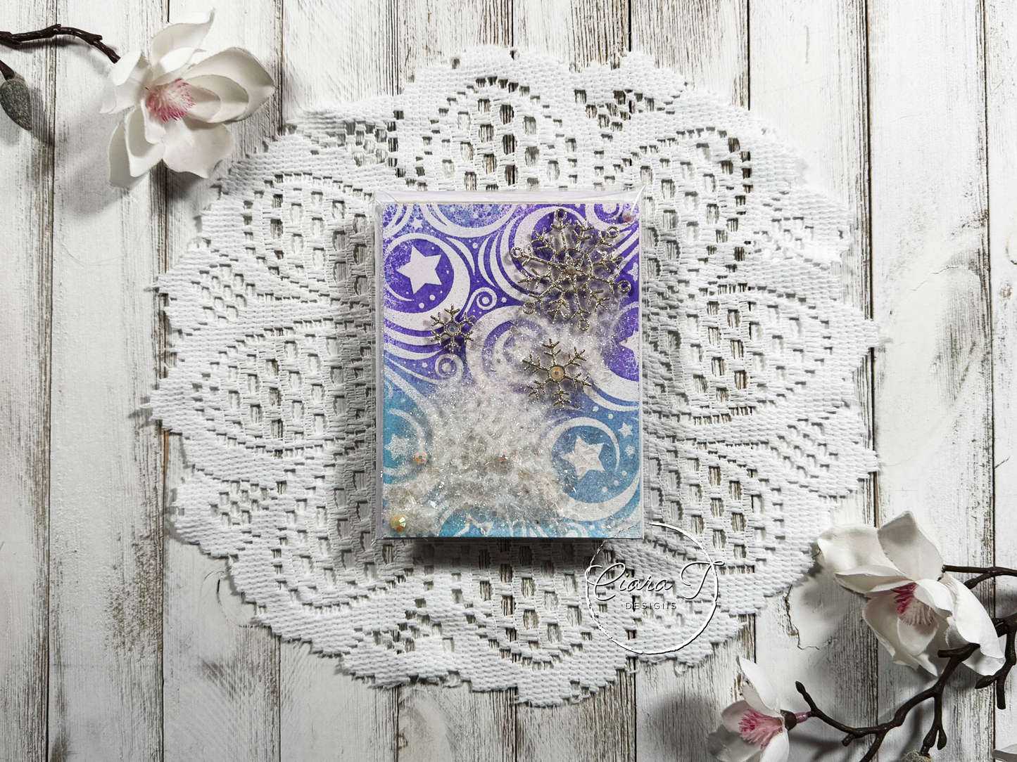 Snowflake Shaker No-Sentiment Card