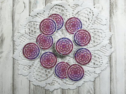 Jewel Toned Mandala Die-Cut Sticker
