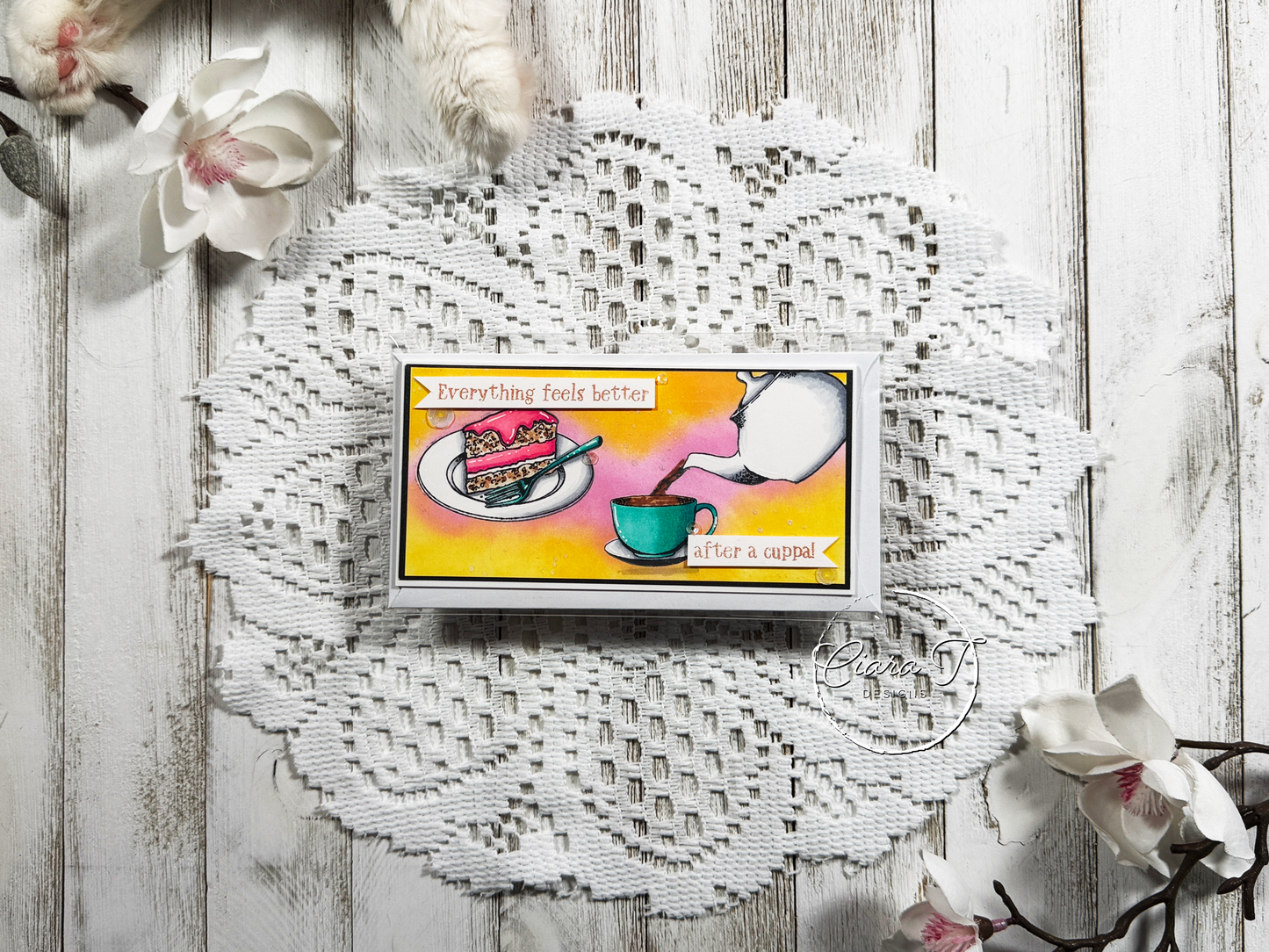 Tea Time Miscellaneous Mini Slimline Card
