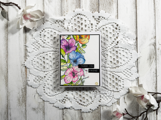 Watercolour Floral Thank You Card